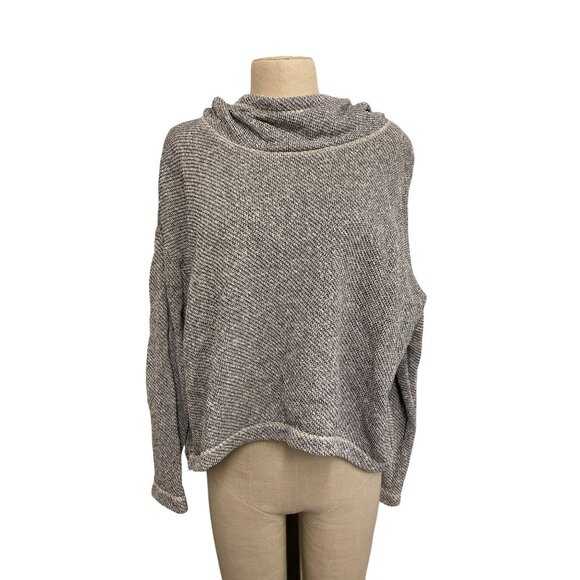 Eileen Fisher M/M Organic Cotton Knit Sweater Black & White